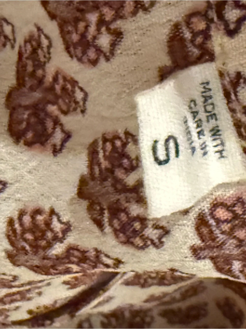 Printed Doen Beige and Brown Maxi Wrap Skirt - Lightweight Flowing Silhouette